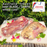 Beef BLADE Australia frozen daging sapi sampil rendang/dendeng whole cuts brand WMPG 4-5 kg/pc (price/kg)